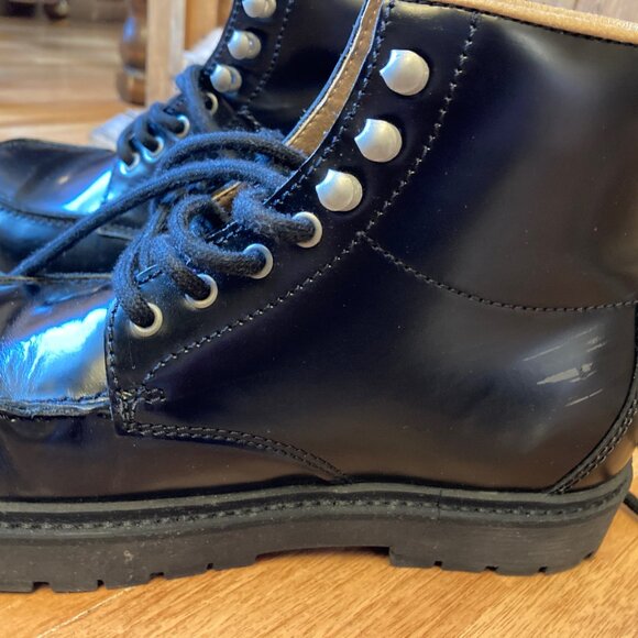 EUC Black Leather Birkenstock Trones 36 Regular Combat Boots 5 - 6 - Picture 4 of 6